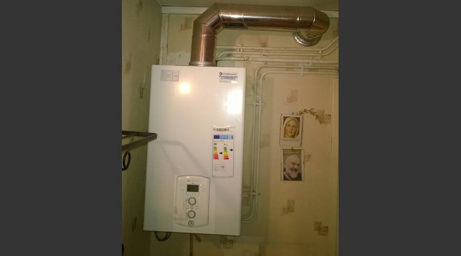 Remplacement d'une chaudière gaz par un modèle récent.